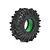 Boom Racing 1.9" AGGRESSOR GEKKO Black Rock Crawler Tyres with Rock Monster Green Foam Inserts 2Pcs BRTR19009-SS-RM