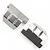 Two silver-coloured stainless steel skid plates for an RC car chassis, shown from an overhead angle against a white background.