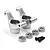 Yeah Racing Aluminium 2 Degree Toe-In Rear Hub Set 8Pcs - Silver TAWR-041SV