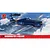 Airfix 1/24 scale Grumman F6F-5 Hellcat model kit box art showing two navy blue fighter planes flying over a tropical landscape.