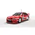 A 1/32 scale Scalextric slot car model of the 1999 Nissan Primera BTCC race car driven by Matt Neal, featuring red livery with Team Dynamics and Michelin branding.