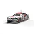 A 1/32 scale Scalextric Nissan Primera BTCC slot car featuring the white, red, and blue Vodafone racing livery on a white background.