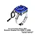 GPM Aluminium 28-42mm Adjustable Mount with 40x40mm Cooling Fan - Blue GPM2144FAN-B