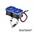 GPM Aluminium And Stainless Steel 40-56mm Adjustable Fan Mount with 40x28mm Dual Cooling Fans - Blue GPM3357FANB2-B