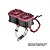 GPM Aluminium And Stainless Steel 40-56mm Adjustable Fan Mount with 40x28mm Dual Cooling Fans - Red GPM3357FANB2-R