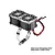 GPM Aluminium And Stainless Steel 40-56mm Adjustable Fan Mount with 40x28mm Dual Cooling Fans - Silver GPM3357FANB2-S