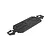 A black Rovan aluminium V5 main chassis for an RC car, shown from a high-angle perspective against a white background.
