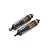 Two Rovan aluminium rear adjustable RC shock absorbers in bronze and black finish, shown at an angle against a white background.