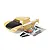 Rovan 1/5 scale LT short course RC truck body shell in tan and black with a matching decal sheet and two small black plastic panels.