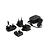 Spektrum AC power adapter with four interchangeable international wall plug adapters on a white background.
