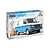Italeri 1/24 scale Ford Transit model kit box showing a white and blue van with Italeri branding parked near cardboard boxes.