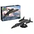 Revell 1/48 scale Lockheed SR-71B Blackbird plastic model kit box and a fully assembled, painted model aircraft on a display stand.