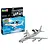 Revell 1/144 scale Boeing E-3A Sentry model kit box and the assembled, painted plastic model aircraft on a white background.