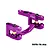 A purple anodized aluminium steering bell crank and drag link assembly by GPM Racing, featuring 7075-T6 aluminium construction.