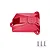 A red anodized aluminium GPM receiver cover for an RC car, shown with three small mounting screws.