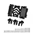 GPM Black Aluminium Centre Gear Box Skid Plate & Mount Set SCX3038BA-BK