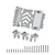 GPM Silver Aluminium Centre Gear Box Skid Plate & Mount Set SCX3038BA-S