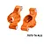 GPM Orange Aluminium Rear Hubs 2Pcs TXMS022N-OR