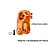 GPM Orange Aluminium 25T Servo Horn TXMS024/SH-OR
