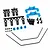 Yeah Racing Aluminium Anti-Roll Bar Set - Blue TATT-034BU