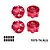 GPM Aluminium 17mm Serrated Wheel Nuts 4Pcs - Red XRT005-R