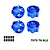 GPM Aluminium 17mm Serrated Wheel Nuts 4Pcs - Blue XRT005-B