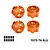 GPM Aluminium 17mm Serrated Wheel Nuts 4Pcs - Orange XRT005-OR