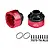 Two red and black GPM Racing differential cases with O-rings and screws on a white background.