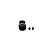 A black Reefs RC 17T XP pinion gear with two small grub screws on a white background.