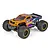 Team Associated Rival MT10 1/10 scale RC monster truck with orange and purple bodywork on a white background.