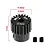 A black GPM Racing 22T pinion gear with dimension markings and two grub screws on a white background.