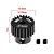 A black GPM Racing 23T 0.5 module pinion gear with dimension annotations and two grub screws on a white background.