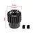 A black GPM Racing 20T 0.5 module pinion gear with dimension annotations and two grub screws on a white background.