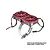 GPM Aluminium And Stainless Steel 40-56mm Adjustable Fan Mount with 40x40x10mm Dual Cooling Fans - Red GPM3357FANV2-R