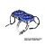 GPM Aluminium And Stainless Steel 40-56mm Adjustable Fan Mount with 40x40x10mm Dual Cooling Fans - Blue GPM3357FANV2-B