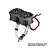 GPM Aluminium 56-70mm Adjustable Mount with Dual 40x28mm Cooling Fans - Black GPM5276FANB2-BK