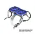 GPM Aluminium 56-70mm Adjustable Mount with Dual 40x40mm Cooling Fans - Blue GPM5276FANV2-B