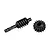 GPM Steel 2T/16T Ring & Worm Gear Set - Black SCX30/0216TS-BK
