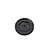 A black plastic spur gear for an RC vehicle, featuring a central hexagonal mounting point and a circular hole.