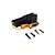 E-Flite 90-degree electric retracting unit with attached wiring and four mounting screws on a white background.