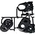 A black plastic Tamiya gearbox A parts sprue showing various housing components for an RC car.