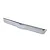 A chrome-finished front bumper for an RC car, shown from a high-angle perspective against a white background.