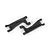Two black Traxxas WideMaxx upper suspension arms for RC vehicles, shown from an overhead angle on a white background.