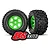 Traxxas 4.0/5.5" Sledgehammer Tyres on Green X-Maxx Rims - Glued Wheels 2Pcs 7774G