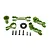 Traxxas Aluminium Steering Bell Crank/Drag Link Assembly with Servo Saver - Green 7746-GRN