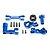 Traxxas Aluminium Steering Bell Crank/Drag Link Assembly - Blue 7843-BLUE