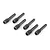 A set of six Traxxas 4x18mm fine thread grub pin screws arranged on a white background.