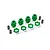 Traxxas Aluminium 17mm Wheel Hexes with Splined Wheel Nuts 4Pcs - Green 9086-GRN