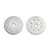 Two white Factory Team 16mm shock pistons with 8 holes, featuring a tapered design and 1.2mm hole size markings.