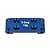 A blue anodized aluminium 0 degree front bulkhead for an RC car, featuring laser-etched text reading 0 Deg 12g.